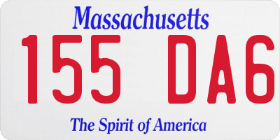 MA license plate 155DA6