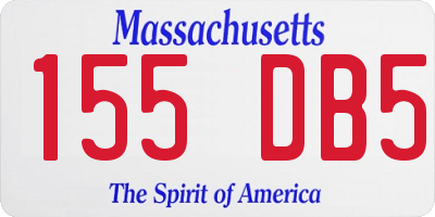 MA license plate 155DB5