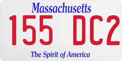 MA license plate 155DC2