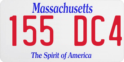 MA license plate 155DC4