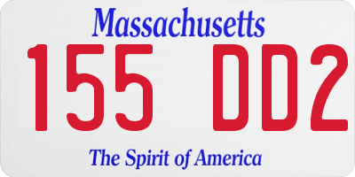 MA license plate 155DD2