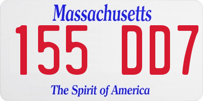 MA license plate 155DD7