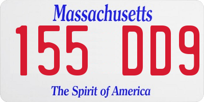 MA license plate 155DD9