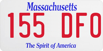 MA license plate 155DF0