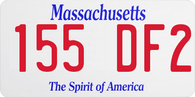 MA license plate 155DF2
