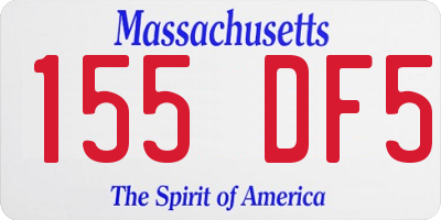 MA license plate 155DF5