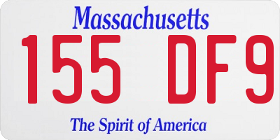 MA license plate 155DF9