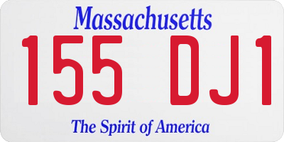 MA license plate 155DJ1