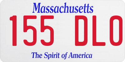 MA license plate 155DL0