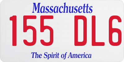MA license plate 155DL6