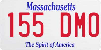MA license plate 155DM0