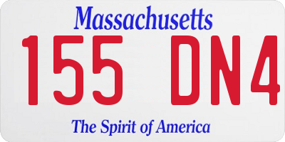 MA license plate 155DN4