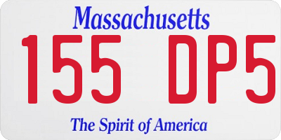 MA license plate 155DP5
