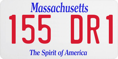 MA license plate 155DR1