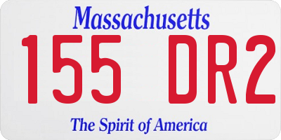 MA license plate 155DR2