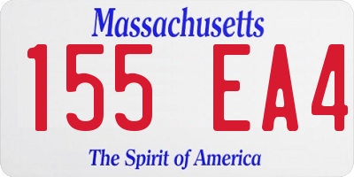 MA license plate 155EA4