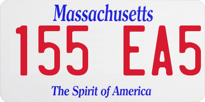 MA license plate 155EA5