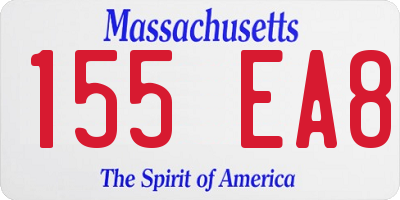 MA license plate 155EA8