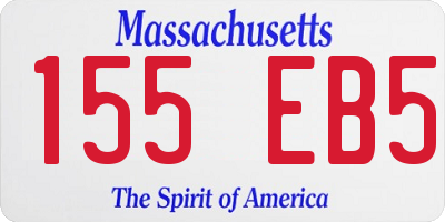MA license plate 155EB5