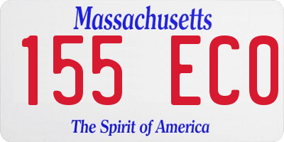 MA license plate 155EC0