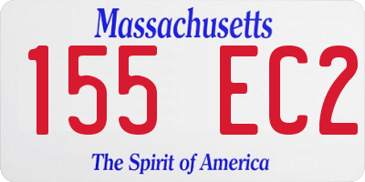 MA license plate 155EC2