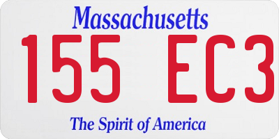 MA license plate 155EC3