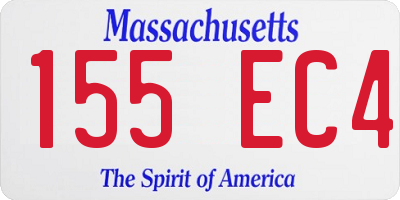 MA license plate 155EC4