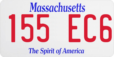 MA license plate 155EC6