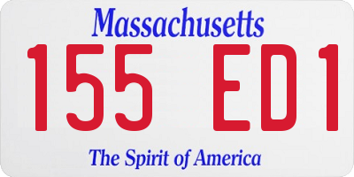 MA license plate 155ED1