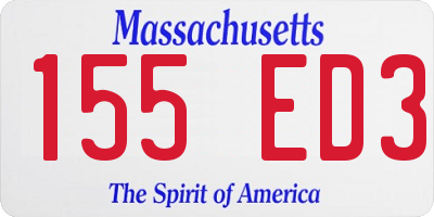 MA license plate 155ED3