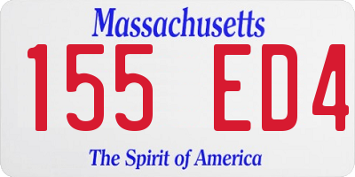 MA license plate 155ED4