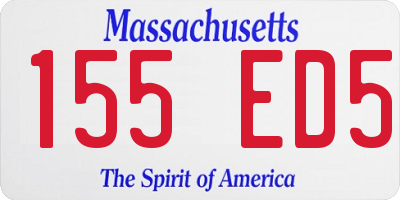 MA license plate 155ED5