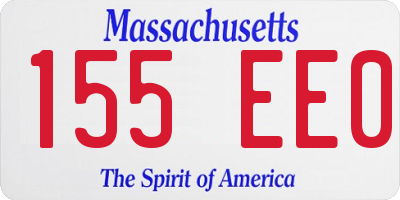 MA license plate 155EE0