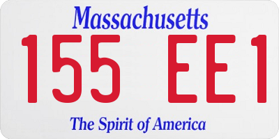 MA license plate 155EE1
