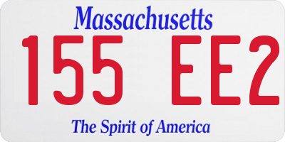 MA license plate 155EE2