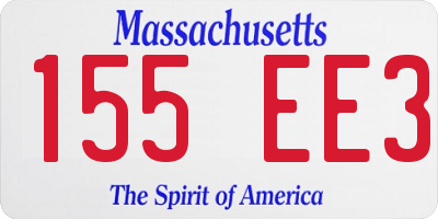 MA license plate 155EE3
