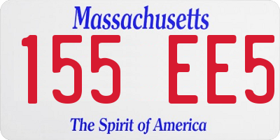 MA license plate 155EE5