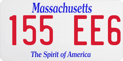 MA license plate 155EE6