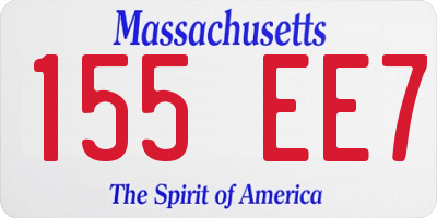 MA license plate 155EE7