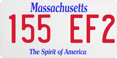 MA license plate 155EF2