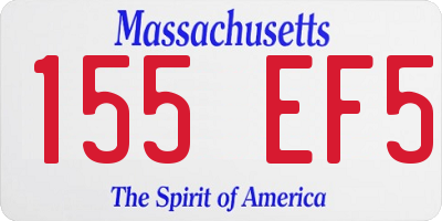 MA license plate 155EF5
