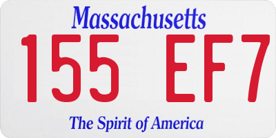 MA license plate 155EF7