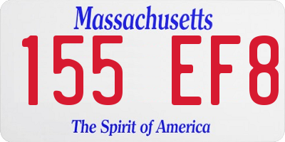 MA license plate 155EF8