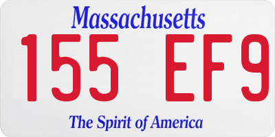 MA license plate 155EF9