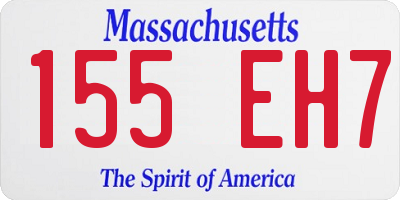 MA license plate 155EH7
