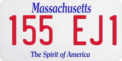 MA license plate 155EJ1