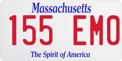 MA license plate 155EM0