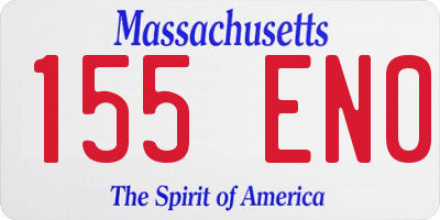 MA license plate 155EN0