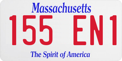 MA license plate 155EN1