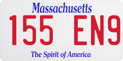 MA license plate 155EN9
